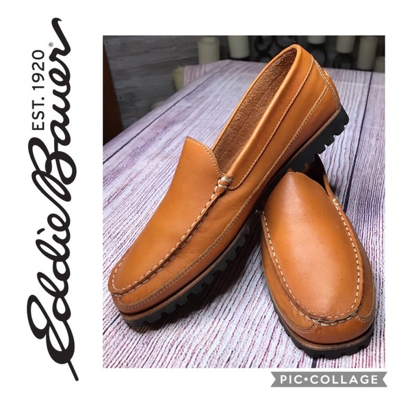 EDDIE BAUER Leather Cognac Loafer/Driving Moccasin